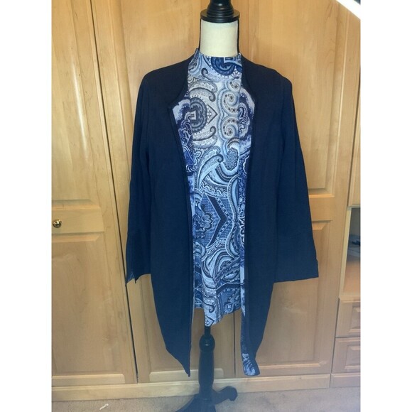 NEW Chicos 2 US L Sweater 2 Piece Set Long Sleeve Tunic With SOFT Cardigan NWT - Picture 1 of 16